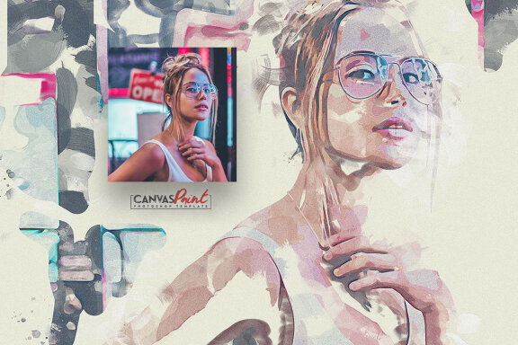 Canvas Paint Photoshop Action