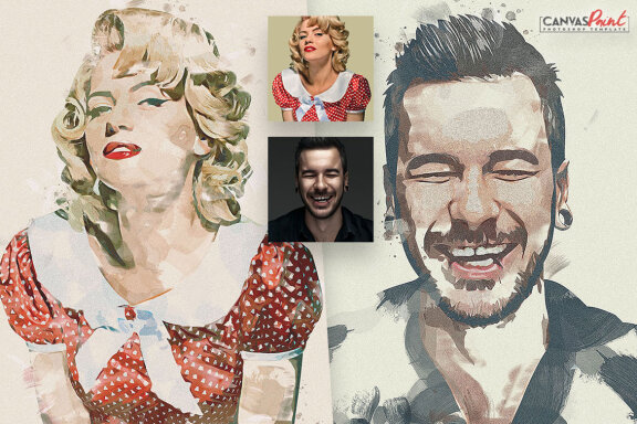Canvas Paint Photoshop Action