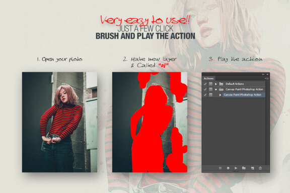 Canvas Paint Photoshop Action