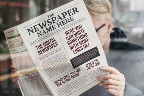 Newspaper Mockups with Editable Content and Cover