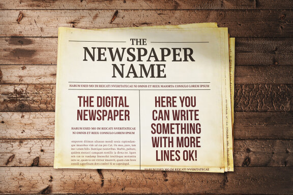 Newspaper Mockups with Editable Content and Cover