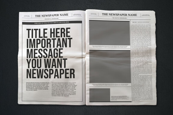 Newspaper Mockups with Editable Content and Cover
