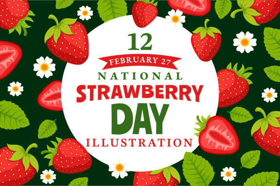 12 National Strawberry Day Illustration