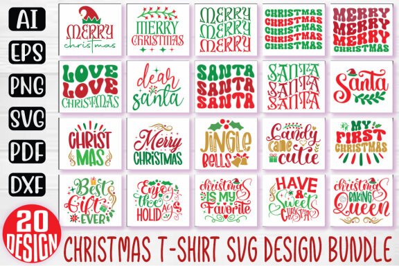 Christmas SVG And T-shirt Design Bundle, Christmas Quotes SVG Design T-shirt Bundle, Vector Editable Files, can you download this Design Bundle