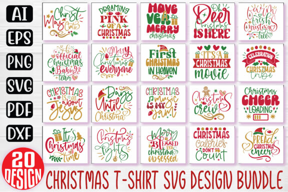 Christmas SVG And T-shirt Design Bundle, Christmas Quotes SVG Design T-shirt Bundle, Vector Editable Files, can you download this Design Bundle