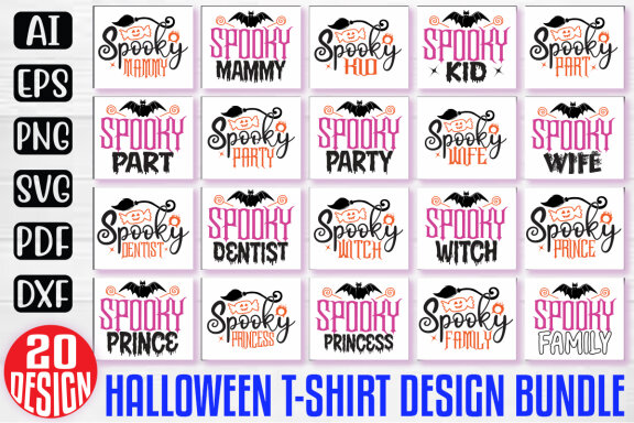 Happy Halloween SVG And T-shirt Design Bundle, Halloween Quotes SVG Design T-shirt Bundle, Vector Editable Files, can you download this Design Bundle.