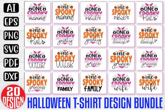 Happy Halloween SVG And T-shirt Design Bundle, Halloween Quotes SVG Design T-shirt Bundle, Vector Editable Files, can you download this Design Bundle.
