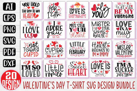 Happy Valentine SVG And T-shirt Design Bundle, Valentine Quotes SVG Design T-shirt Bundle, Love Heart Vector Editable Files, can you download this Design Bundle