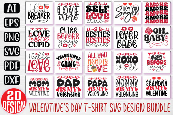 Happy Valentine SVG And T-shirt Design Bundle, Valentine Quotes SVG Design T-shirt Bundle, Love Heart Vector Editable Files, can you download this Design Bundle