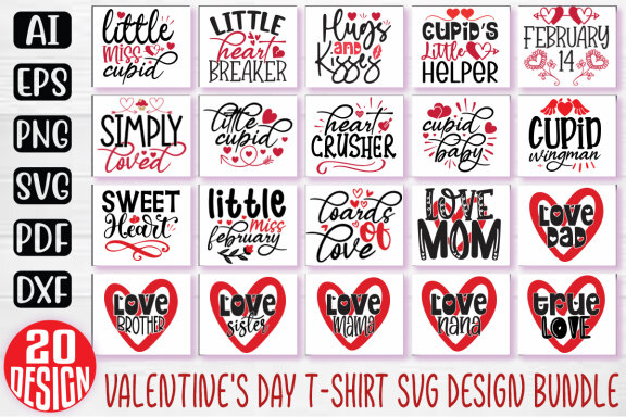 Happy Valentine SVG And T-shirt Design Bundle, Valentine Quotes SVG Design T-shirt Bundle, Love Heart Vector Editable Files, can you download this Design Bundle