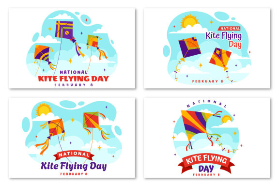 12 National Kite Flying Day Illustration