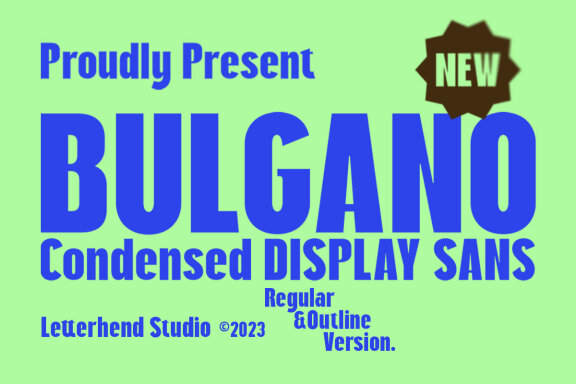 Bulgano - Condensed Display Font