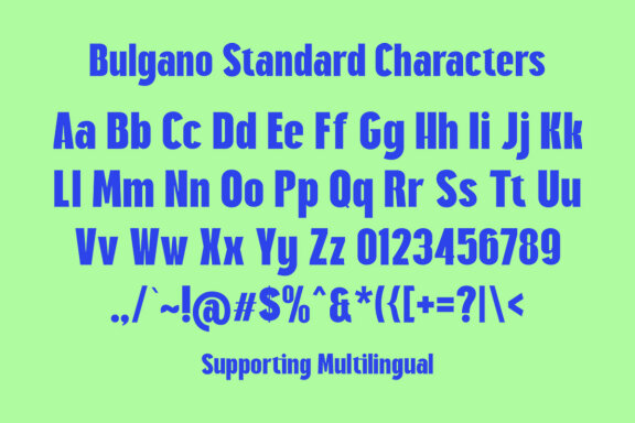 Bulgano - Condensed Display Font