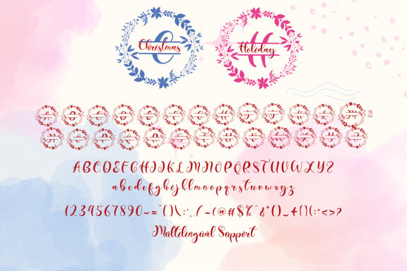 Christmas Holiday Monogram