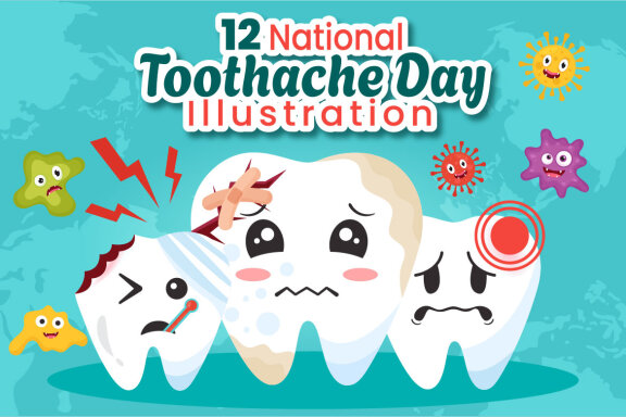 12 National Toothache Day Illustration