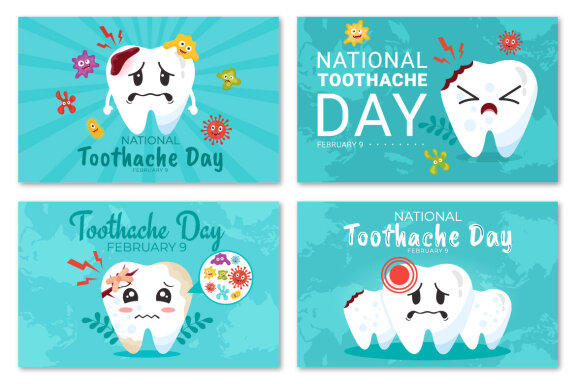 12 National Toothache Day Illustration
