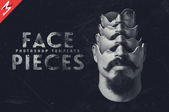 Face Pieces Photoshop Template