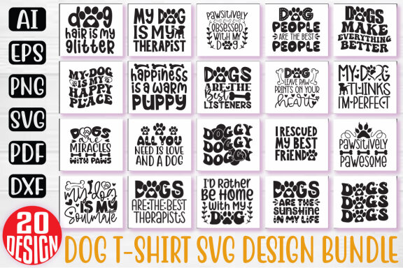 Dog SVG And T-shirt Design Bundle. Doggy Mom Mommy Mama SVG And T-shirt Design Bundle, Dog Daddy Papa Father SVG Quote T-shirt Design Bundle.