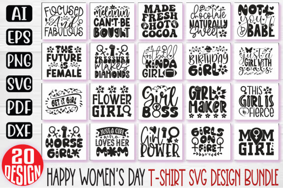 Happy Women's Day SVG And T-shirt Design Bundle. Happy Mother's Day SVG And T-shirt Design Bundle. Mom Mama Mummy SVG Quote T-shirt Design Bundle. Motivational SVG And T-shirt Design Bundle Vector EPS Editable Files