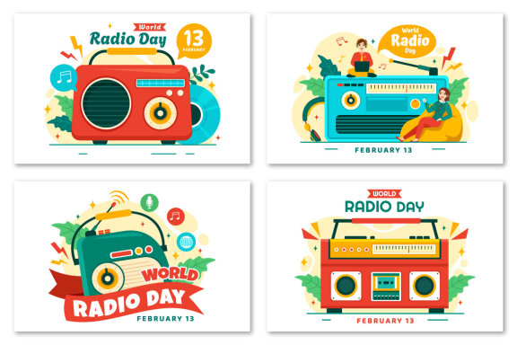 13 World Radio Day Illustration