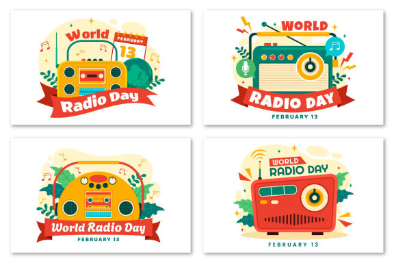 13 World Radio Day Illustration