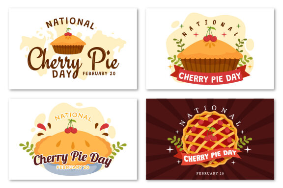 14 National Cherry Pie Day Illustration