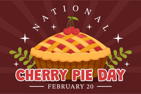14 National Cherry Pie Day Illustration