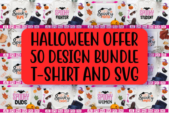 Happy Halloween SVG And T-shirt Design Bundle, Halloween Quotes SVG Design T-shirt Bundle, Vector Editable Files, can you download this Design Bundle.