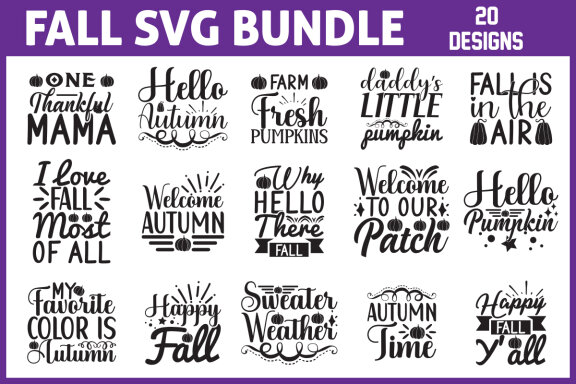 Fall svg design bundle