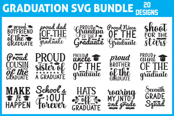 Graduation svg and t-shirt design bundle