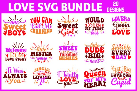 Love svg and t-shirt design bundle