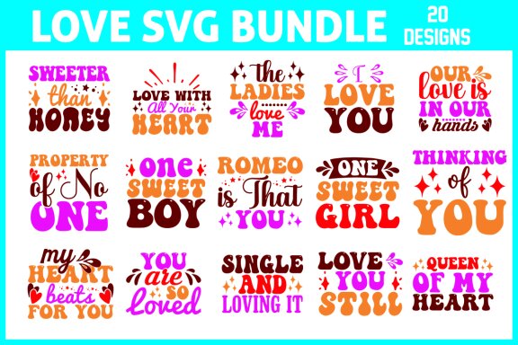 Love svg and t-shirt design bundle