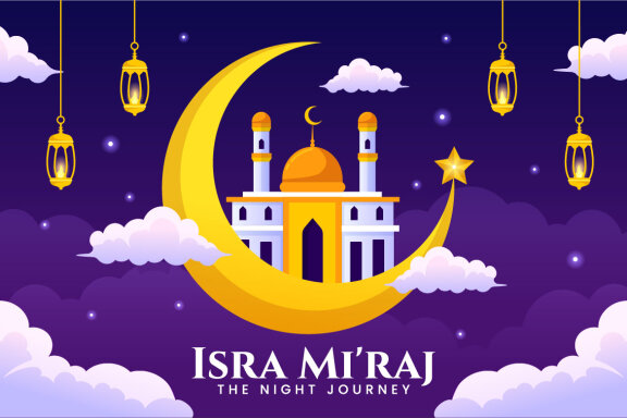 13 Isra Mi'raj Vector Illustration