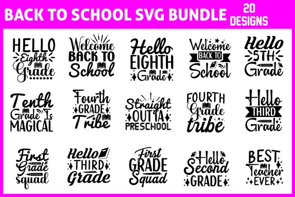 School svg and t-shirt design bundle