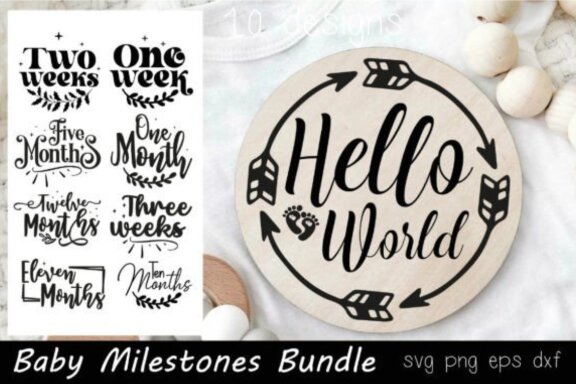 Baby Milestone SVG Designs