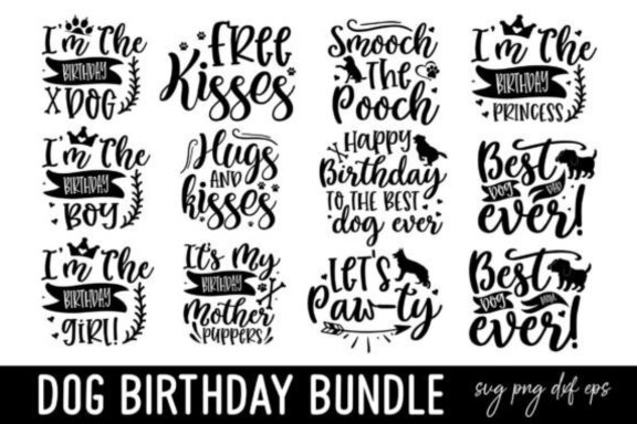 Dog Birthday Svg Bundle