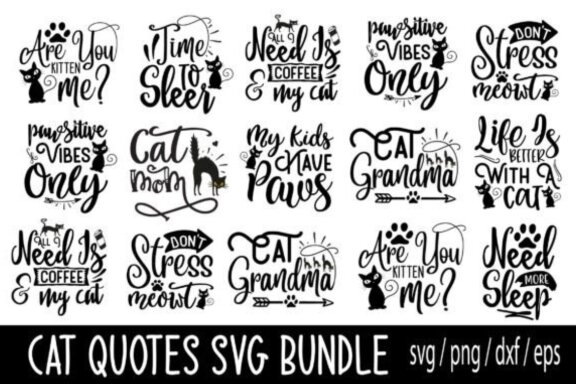 Cat Quotes svg Bundle