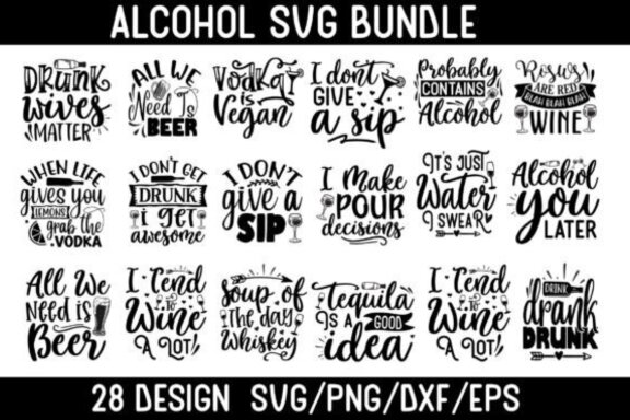 Wine svg bundle, Alcohol svg bundle, Alcohol quotes svg
