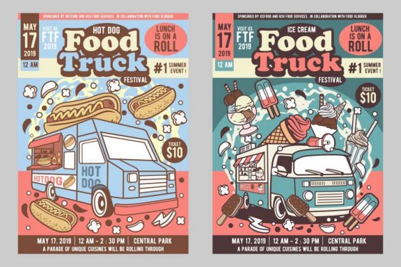 Food Truck Cartoon Character 2 