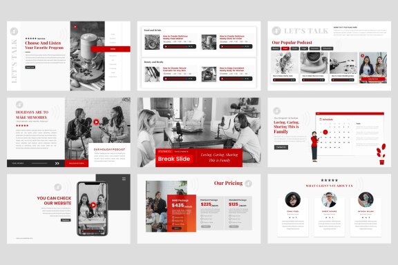 Podcast Talk show powerpoint Template