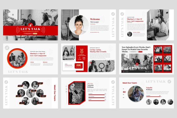 Podcast Talk show powerpoint Template