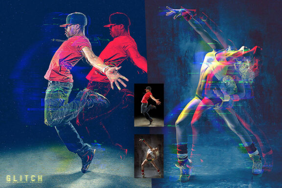Glitch Photoshop Action