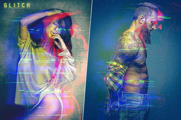 Glitch Photoshop Action