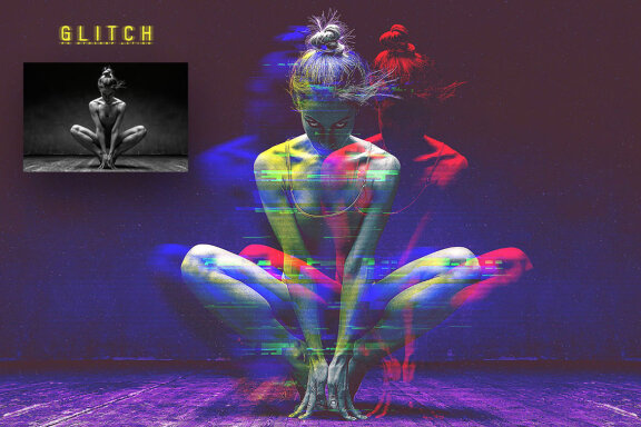 Glitch Photoshop Action
