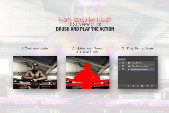 Glitch Photoshop Action