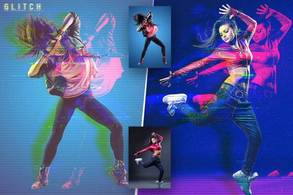 Glitch Photoshop Action