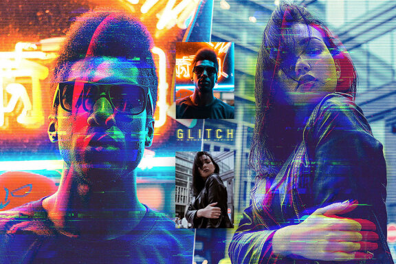 Glitch Photoshop Action