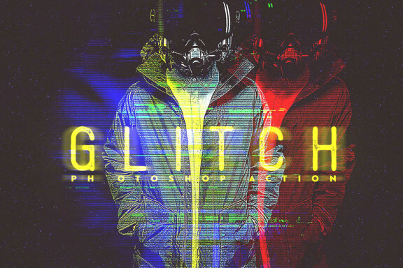 Glitch Photoshop Action