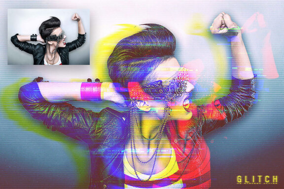 Glitch Photoshop Action