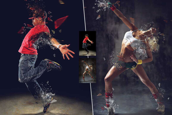 Broken Glass Photoshop Action